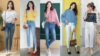 Korean Outfits Ideas|New Outfit Design 2021|Jeans Top Design|Latest Fancy Point