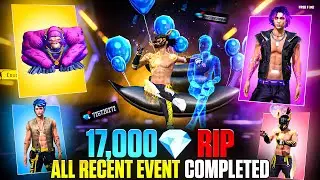 17K DIAMONDS GONE IN FREE FIRE! 😱 All Events Completed + MASSIVE REWARDS UNLOCKED