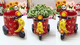 How to turn old Cup/Mug into beautiful scooter planter/Pen stand || Best Reuse of waste cup