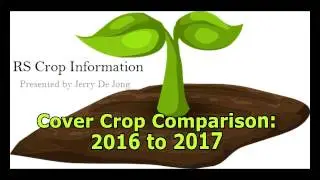 Cover Crop Comparison: 2016 to 2017