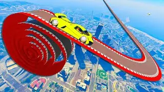 PARKOUR MEGA RAMPA GIRANDOLA !!! 🐷GARE🐷 GTA 5 ONLINE