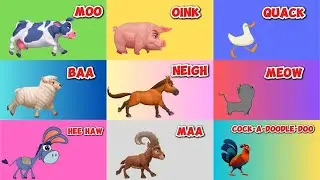 Farm Animal Sounds Song T0109 | Oink Oink TV | Nursery Rhymes