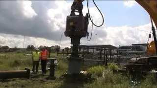 Install of a 610 Diameter Screw Pile | Largest Torque Motor In UK