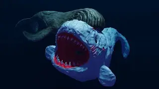 Colossal whale vs mega bloop and mega el gran maja | sea monsters animation part 2