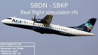 Real flight simulador de presidente prudente até campinas com o atr 72 600 da azul