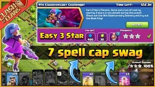 Easy 3 Star 9th Clash Anniversary Challenge With Army & Spells Swag in Clash Of Clans - Coc