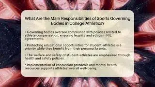 What Are the Main Responsibilities of Sports Governing Bodies in College Athletics?