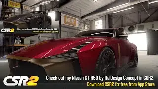 【CSR2】GT-R50 by ItalDesign Concept (purple & gold), shift & tune for 7.565 (7.616)