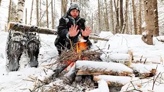 -35C Arctic Solo Survival - No Shelter, No Fire, Basic Tools