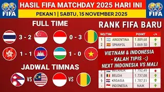 Hasil FIFA Matchday 2025 - Indonesia vs Mali - Ranking FIFA Indonesia Terbaru 2025 hari ini