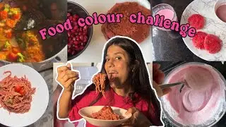 🍽️ Food Colour Challenge | Eating Only ONE Colour Food for 24 Hours 🎨