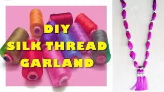 DIY Silk Thread Garland | பட்டு நூல் மாலை | Easy Silk thread Craft| Pattu nool malai| Garland making