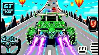 Mega Ramp Monster Car Racing 3D - Extreme Car Stunts -Android Gamepla #MegaRamp #3DGames #CarRacing