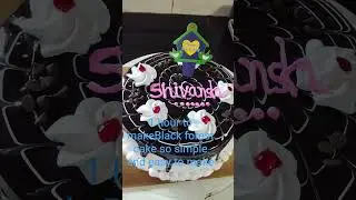 1 hour to make bakery style black forest cake  at home #cakedecoration #cakedesign #cake