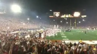 From the stands.  Alabama takes the field at the Rose Bowl