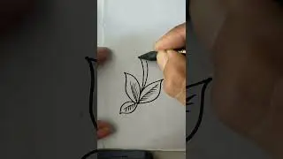 cara menggambar motif batik flora,tumbuhan,bunga mudah#art #batik#drawing#motif #ragamhias#shorts