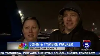 Medford couple reacts to snowy conditions
