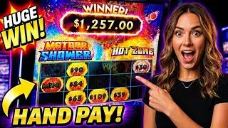 I Hit a HAND PAY on the Meteor Shower & Hot Zone Jackpot Bonuses Back-to-Back!
