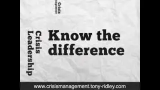 Crisis Management and Leadership Training:30.Decision Making- Factor analysis by Tony Ridley