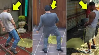 What If You Pee On Michael, Trevor & Franklin's House Door In GTA 5