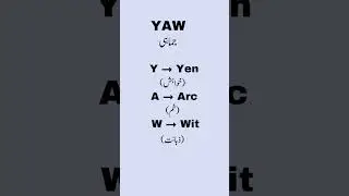 YAW Meaning in English | English to Urdu | Easy Vocabulary Trick