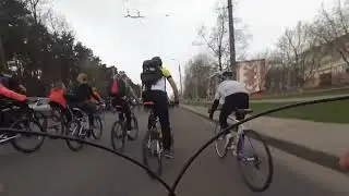Bike Crash at Cycling Season Opening in Gomel 2016