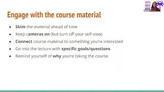 Engaging with the Course Material - Strategies to Stay Focused in Remote Classes