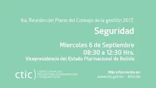 Bernardo Valdivia invita a todas y todos a asistir al Pleno del #CticBo