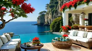 Relaxing by the Pool by the Sea - Infinity Pool Lounge Ambience with Bossa Nova and Ocean Sounds