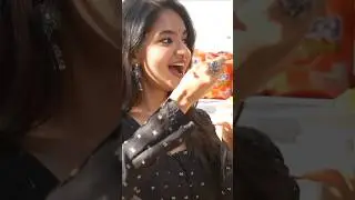 Anushka Sen Tries Korean Food  First Time #anushkasen #shorts