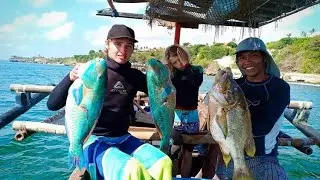 Spearfishing Bali, Indonesia - Catch and Cook Spanish Mackerel on the fire +Surfing an explore  Bali