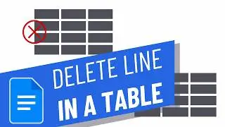 How To Delete a Line In a Table In Google Docs