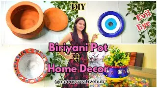 DIY Home decor ideas from waste materials | Evil Eye, Planter out of Trash | Evil eye wall hanging