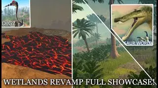 WETLANDS REVAMP FULL SHOWCASE! - Dinosaur World Mobile