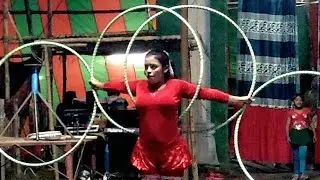 Amazing Ring Performance by a Beautiful Circus Artist