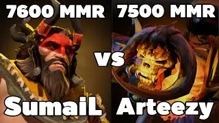 Sumail 7600MMR Plays BeastMaster vs Arteezy 7500MMR Plays Clinkz - Ranked Match Dota 2 Gameplay