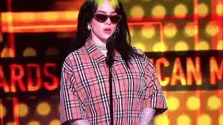 Billie Eilish introduces Green Day at The American Music Awards