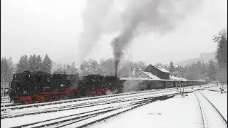 Doppelbespannung bei der Fichtelbergbahn