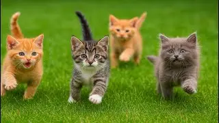 Playful Kittens on the Grass 😻 | Beautiful Cat Videos & Relaxing Meows
