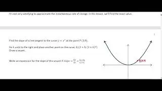MCV 4U Slope of the Tangent