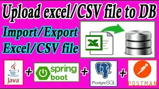 Upload/Download Excel/CSV file to DB || Import/Export Excel/CSV file