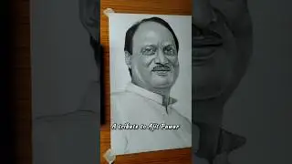 NCP leader Ajit Pawar Drawing😔, #shorts #ajitpawar #ajitdada #drawing
