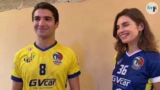 Fossano Volley, Gabriele Calandri ed Elisa Muriale alla presentazione delle maglie