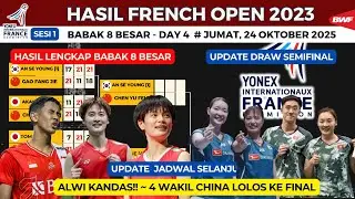 Hasil Lengkap French Open 2025 Babak 8 besar ~ 4 wakil China lolos ke Semifinal - Alwi Kandas!!!