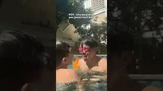 Playing in the water is fun