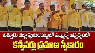 Conveners take oath under the auspices of MLA in Puthalapattu, Chittoor district | Mega9tv