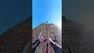 Climbing a fort crazy high with kite 👀