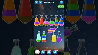 Water Sort Puzzle Game Level 223 #watersortpuzzle #watersortgame #mobilegame #colorpuzzle #games