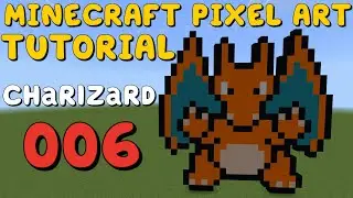 Minecraft Pixel Art Tutorial - Charizard (Pok&eacute;mon #006)