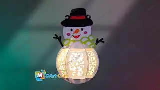 How to make Small  Snowman Lantern - Snowman Hanging SVG for Cricut Joy DIY Christmas Ornaments